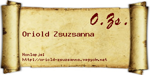 Oriold Zsuzsanna névjegykártya